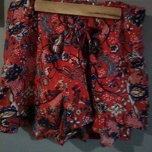 BOG Collective Floral Tie Front Skort